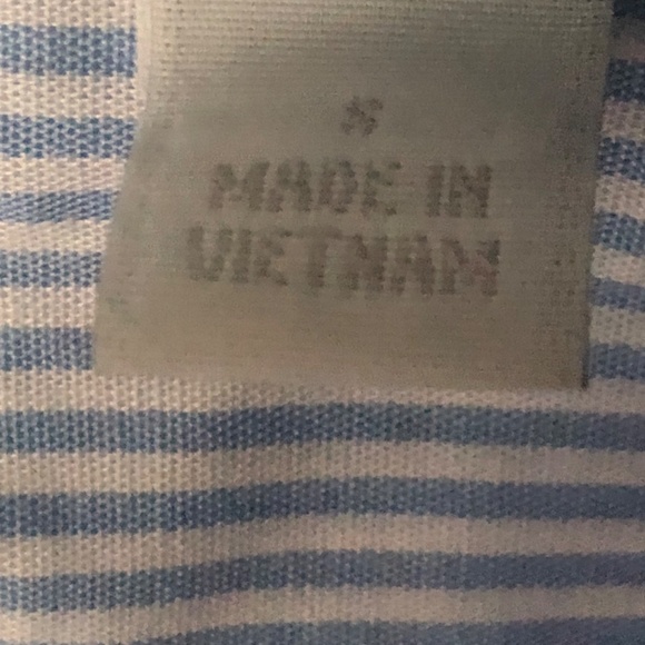 New New York & Company Button Front Blue and White Striped Dress - Picture 4 of 4